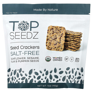 Top Seedz, 씨 크래커, 무염, 142g(5oz)