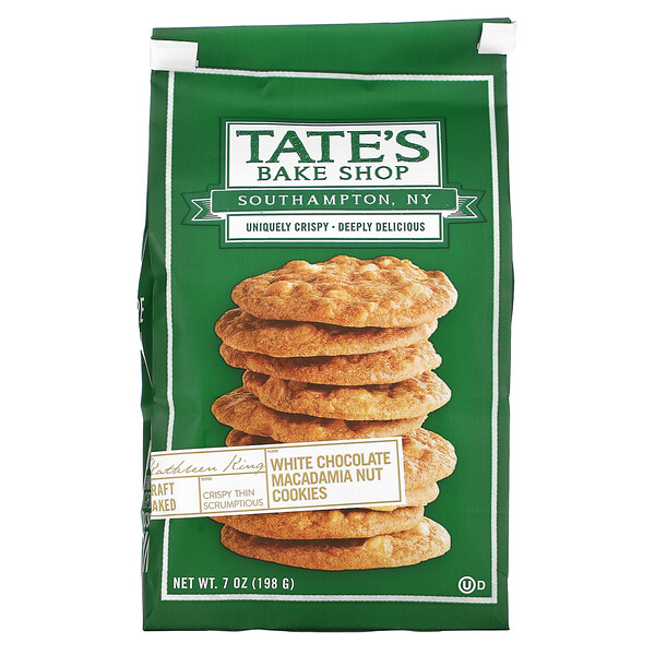 Tate's Bake Shop, Cookies, White Chocolate Macadamia Nut, 7 oz (198 g)