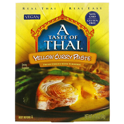 A Taste Of Thai Желтая паста карри, 50 г (1,75 унции)