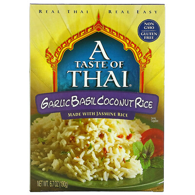 A Taste Of Thai Чеснок, базилик, кокос и рис, 190 г (6,7 унции)