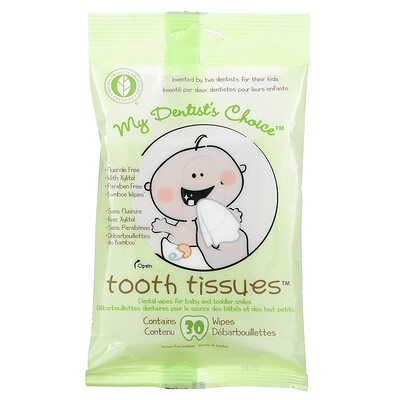 Tooth Tissues My Dentist's Choice детские стоматологические салфетки 30 салфеток