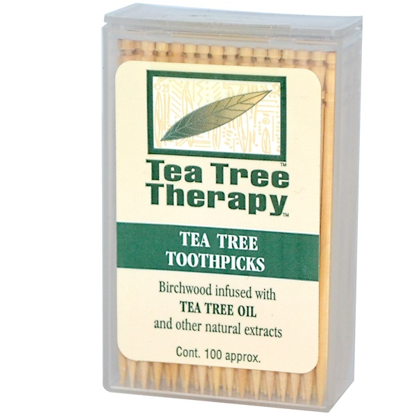 Tea Tree Therapy, Tea Tree TherapyToothpicks, Mint, 100 Approx.