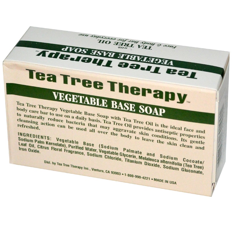 Tea Tree Therapy, Vegetable Base Soap, with Tea Tree Oil, Bar, 3.9 oz