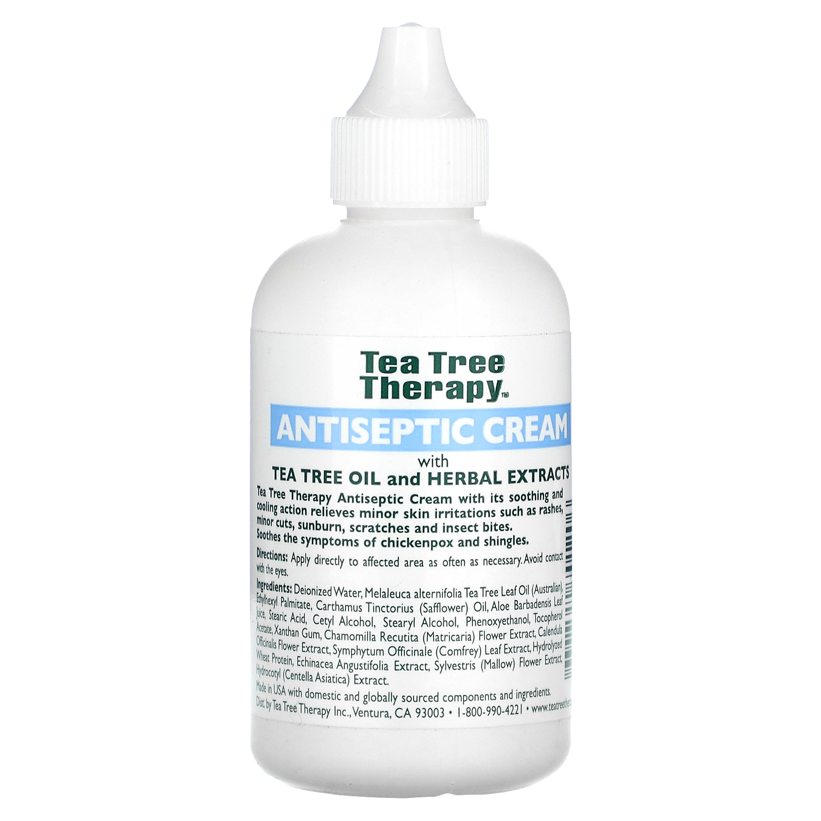 Tea Tree Therapy, Antiseptic Cream, with Tea Tree Oil and Herbal