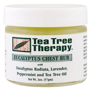Tea Tree Therapy, كينا لتدليك الصدر، 2 أونصة (57 جم)
