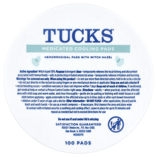 Tucks, Medizinische kühlende Pads, 100 Pads