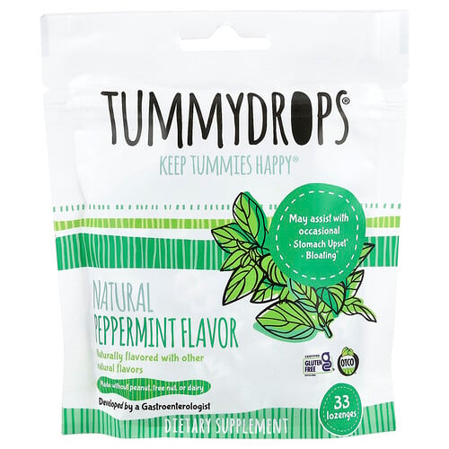 Tummydrops Natural Peppermint, 33 Lozenges