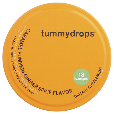 Product Image for Tummydrops, Organic Drops, Caramel Pumpkin Ginger Spice , 18 Lozenges