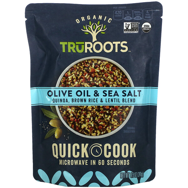 Organic, Olive Oil & Sea Salt, Quinoa, Brown Rice & Lentil Blend, Quick Cook, 8.5 oz (241 g)