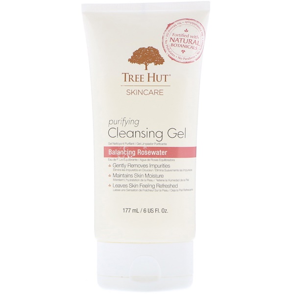 Tree Hut, Skincare, Purifying Cleansing Gel, Balancing Rosewater, 6 fl