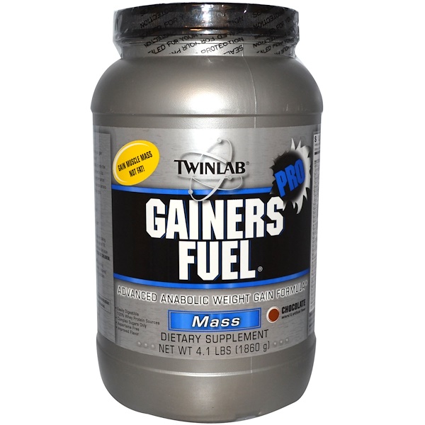 Twinlab, Gainers Fuel Pro, Mass, Chocolate, 4.1 lbs (1860 g) (Discontinued Item) 