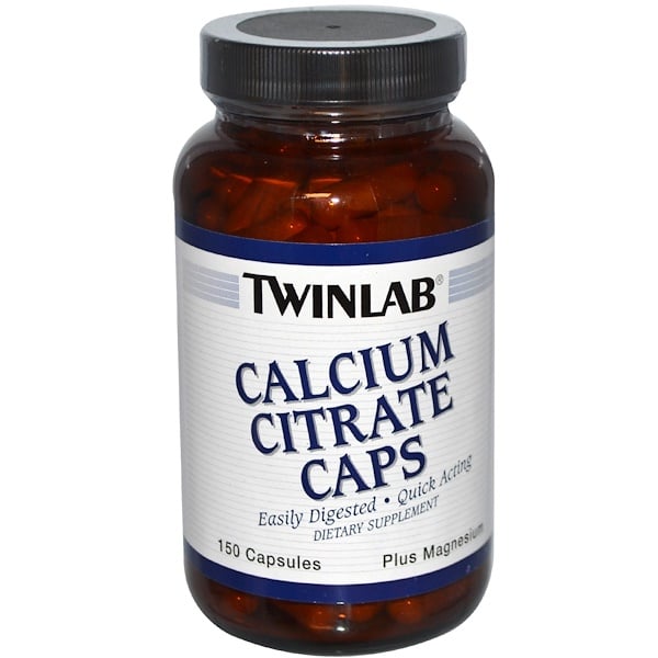 Twinlab, Calcium Citrate Caps, Plus Magnesium, 150 Capsules (Discontinued Item) 