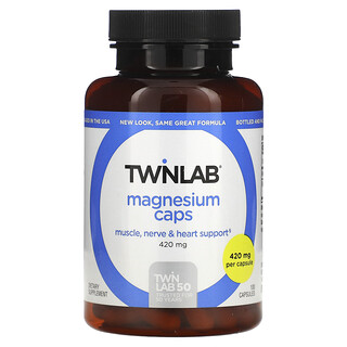 Twinlab, Capsules de magnésium, 420 mg, 100 capsules