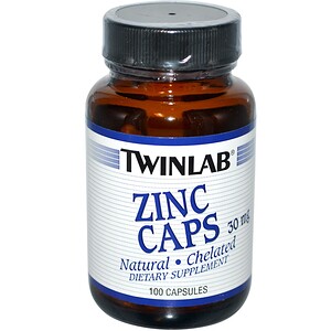 Twinlab, Цинк, 30 мг, 100 капсул