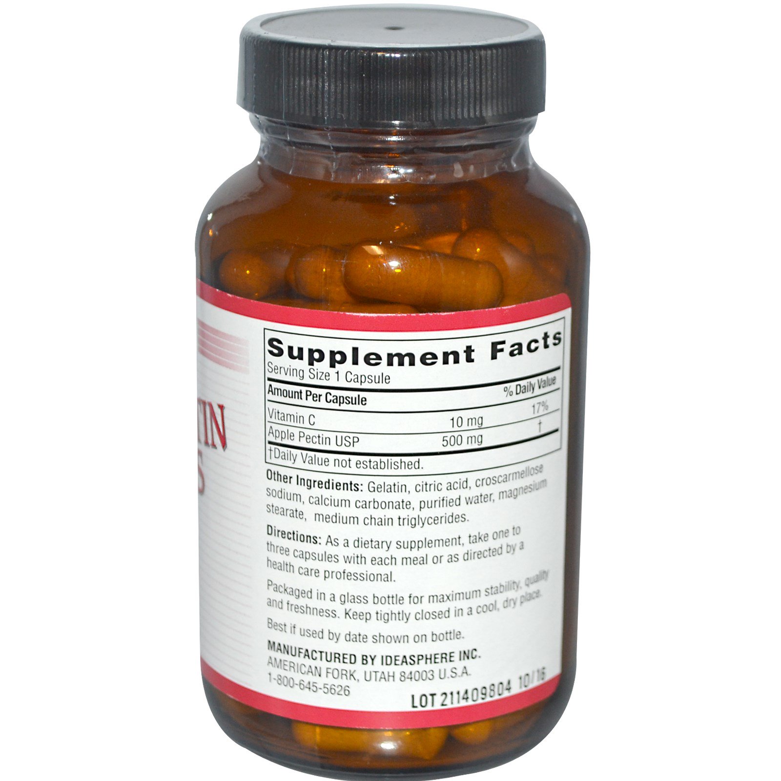 Twinlab, Apple Pectin USP Caps, 500 mg, 100 Capsules