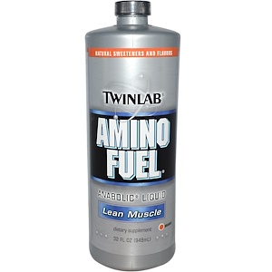 Купить Twinlab, Анаболический напиток Amino Fuel для роста мышц, со вкусом апельсина, 32 жидких унций (948 мл)  на IHerb