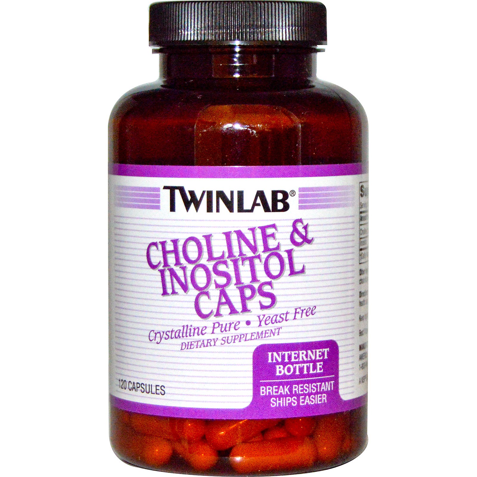 twinlab, choline & inositol caps, 120 capsules