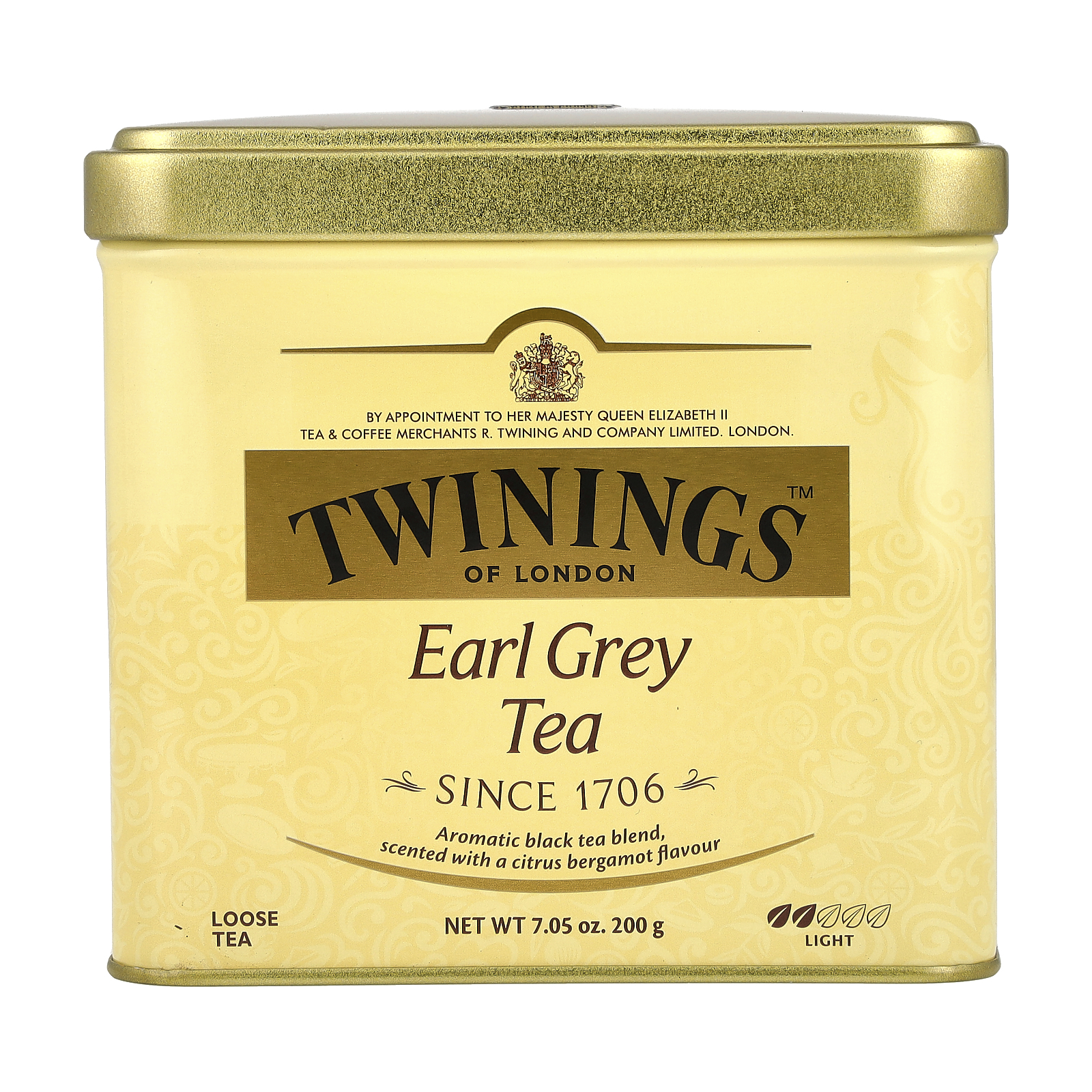 アールグレイ茶葉、ライト、200g（7.05オンス）