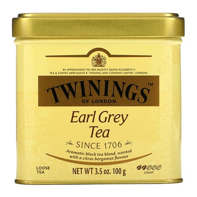 Twinings Earl Grey, листовой чай, 100 г (3,53 унции)