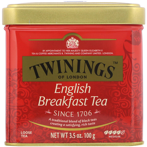 Twinings, Classics, English Breakfast Loose Tea, 3.53 oz (100 g) iHerb