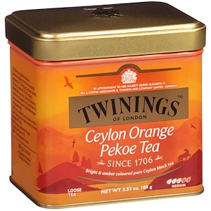 Отзывы о Твайнингс, Ceylon Orange Pekoe Loose Tea, Medium, 3.53 oz (100 g)