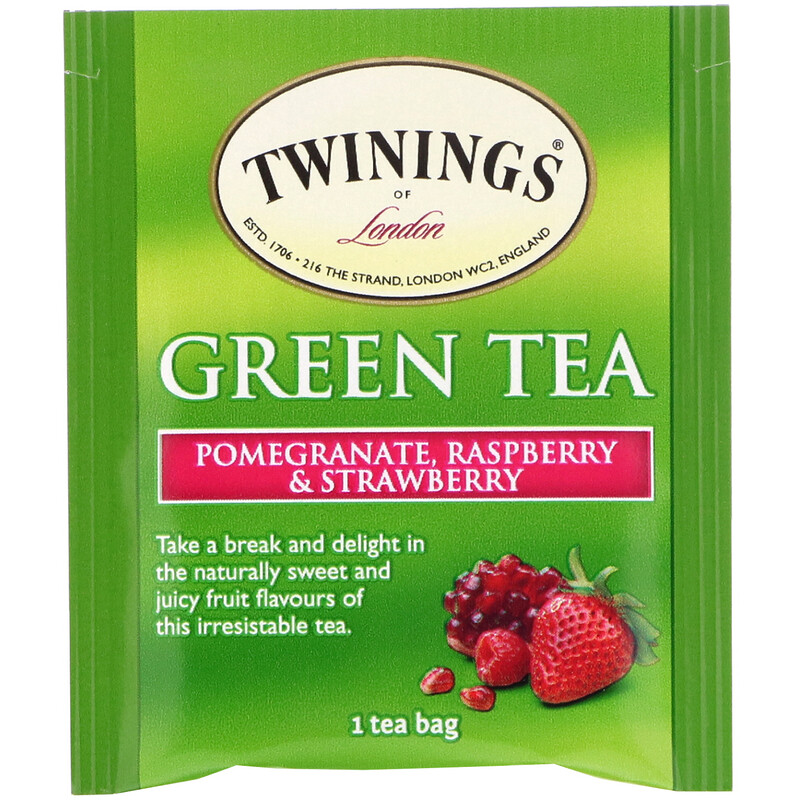 Twinings, Green Tea, Pomegranate, Raspberry & Strawberry, 20 Tea Bags