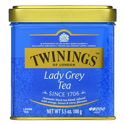 Twinings Lady Grey, листовой чай, 100 г (3,5 унции)