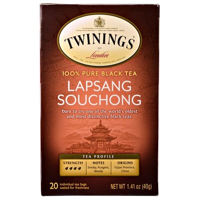 Лапсанг Сушонг, 100% чистый черный чай, 20 чайных пакетиков по 1,41 унции (40 г) чай черный heladiv hd rasberry 100 gr round p t