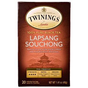 Отзывы о Твайнингс, 100% Pure Black Tea, Lapsan Souchong, 20 Tea Bags, 1.41 oz (40 g) Each