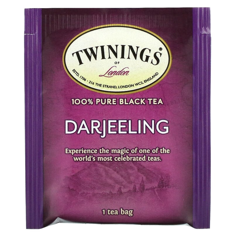 Twinings 100 Pure Black Tea Darjeeling 20 Tea Bags 1 41 Oz 40 G