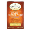 Твайнингс, Цейлонский апельсиновый чай Pekoe, 20 чайных пакетиков, 40 г (1,41 унции)