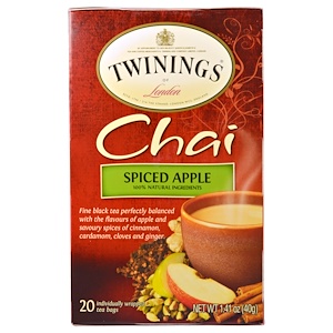 Отзывы о Твайнингс, Chai, Spiced Apple, 20 Tea Bags, 1.41 oz (40 g)