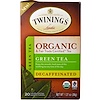Twinings, Organic Green Tea, Decaffeinated, 20 Tea Bags - 1.27 oz (36 g)
