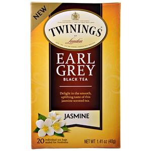 Отзывы о Твайнингс, Black Tea, Earl Grey, Jasmine, 20 Tea Bags — 1.41 oz (40 g)