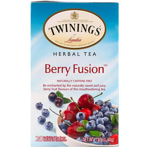 Отзывы о Твайнингс, Herbal Tea, Berry Fusion, Caffeine Free, 20 Tea Bags, 1.41 oz (40 g)