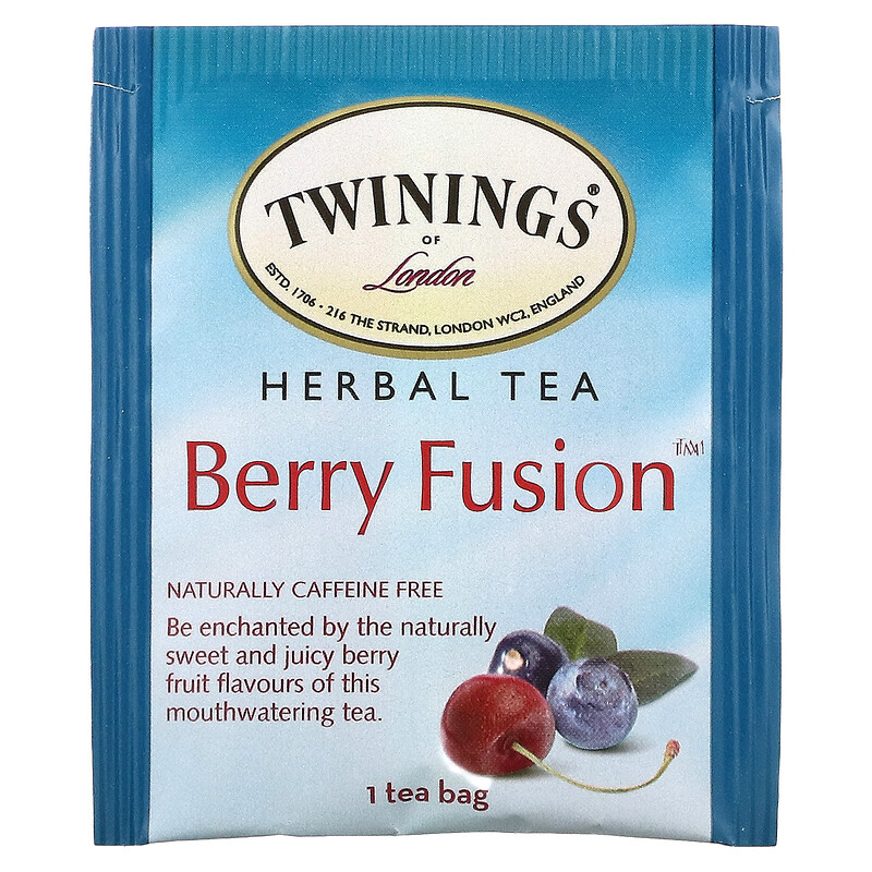 Twinings, Herbal Tea, Berry Fusion, Caffeine Free, 20 Tea Bags, 1.41 oz (40 g)