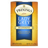 Твайнингс, Lady Grey, черный чай, без кофеина, 20 чайных пакетиков, 40 г (1,41 унции)