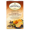 توينينغس, شاي الأعشاب، بنكهتي البرتقال والقرفة، خالٍ من الكافيين بشكل طبيعي، 20 كيس شاي فرديًا، 1.41 أونصة (40 جم)