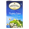 Twinings, Té de hierbas, Nightly Calm, Naturalmente sin cafeína, 20 bolsitas de té, 29 g (1,02 oz)