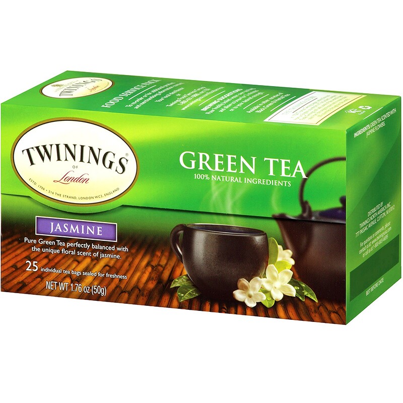 Twinings, Green Tea, Jasmine, 25 Tea Bags, 1.76 oz (50 g) iHerb