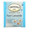 Twinings, Teh Herbal, Kamomil Murni, Bebas Kafein, 50 Kantong Teh Celup, 75 g (2,65 ons)
