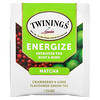 Twinings, Energize Green Tea, Matcha, Cranberry & Lime, 18 Tea Bags, 1.27 oz (36 g)