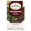 Твайнингс, Probiotics Black Tea, English Breakfast, 18 чайных пакетиков, 45 г (1,59 унции)