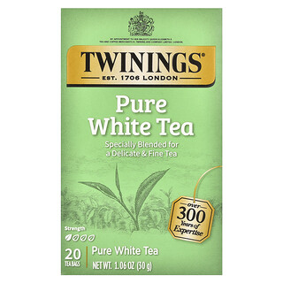 Twinings, Ceai alb pur, 20 pliculete de ceai, 1,06 oz (30 g)