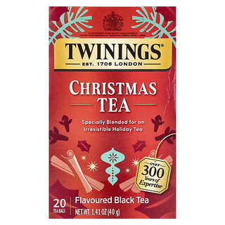 Twinings, Tè nero aromatizzato, Tè di Natale, 20 bustine di tè, 40 g