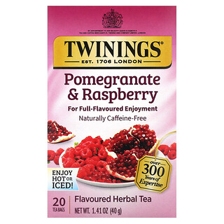 Twinings, Chá de Ervas, Romã e Framboesa, Sem Cafeína, 20 Saquinhos de Chá, 40 g (1,41 oz)