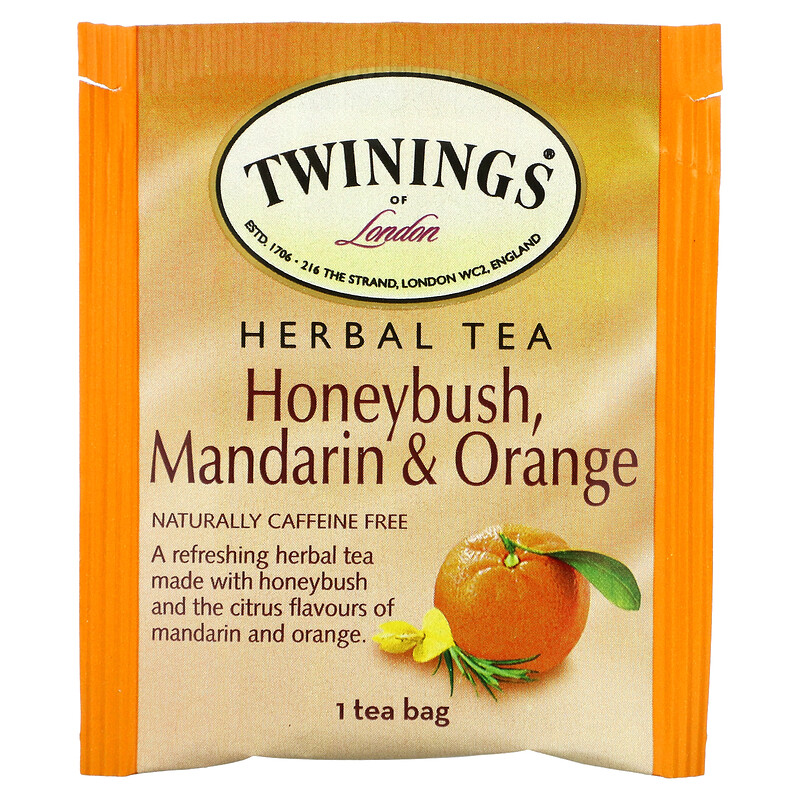 Twinings, Herbal Tea, Honeybush, Mandarin & Orange, Caffeine Free, 20