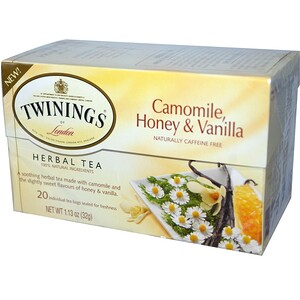 Отзывы о Твайнингс, Herbal Tea, Camomile, Honey & Vanilla, Caffeine Free, 20 Individual Tea Bags, 1.13 oz (32 g)