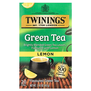 Twinings, Té verde con sabor, Limón, 20 bolsitas de té, 40 g (1,41 oz)