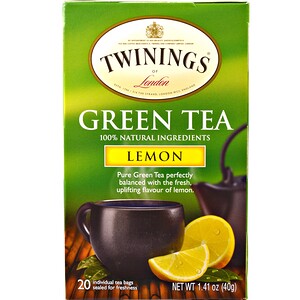 Отзывы о Твайнингс, Green Tea, Lemon, 20 Tea Bags — 1.41 oz (40 g)